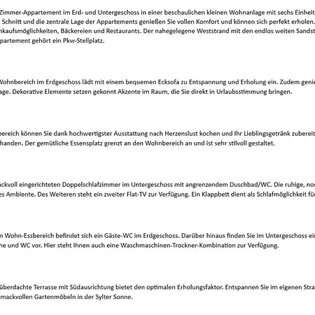Kaeptn Teunis - Westerhoern 5, App C Apartment Wenningstedt-Braderup